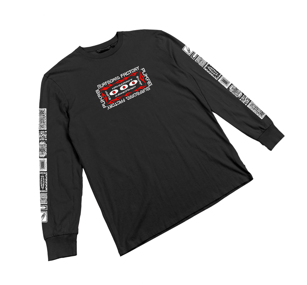 Puka's Surfboard Factory Long Sleeve Tee